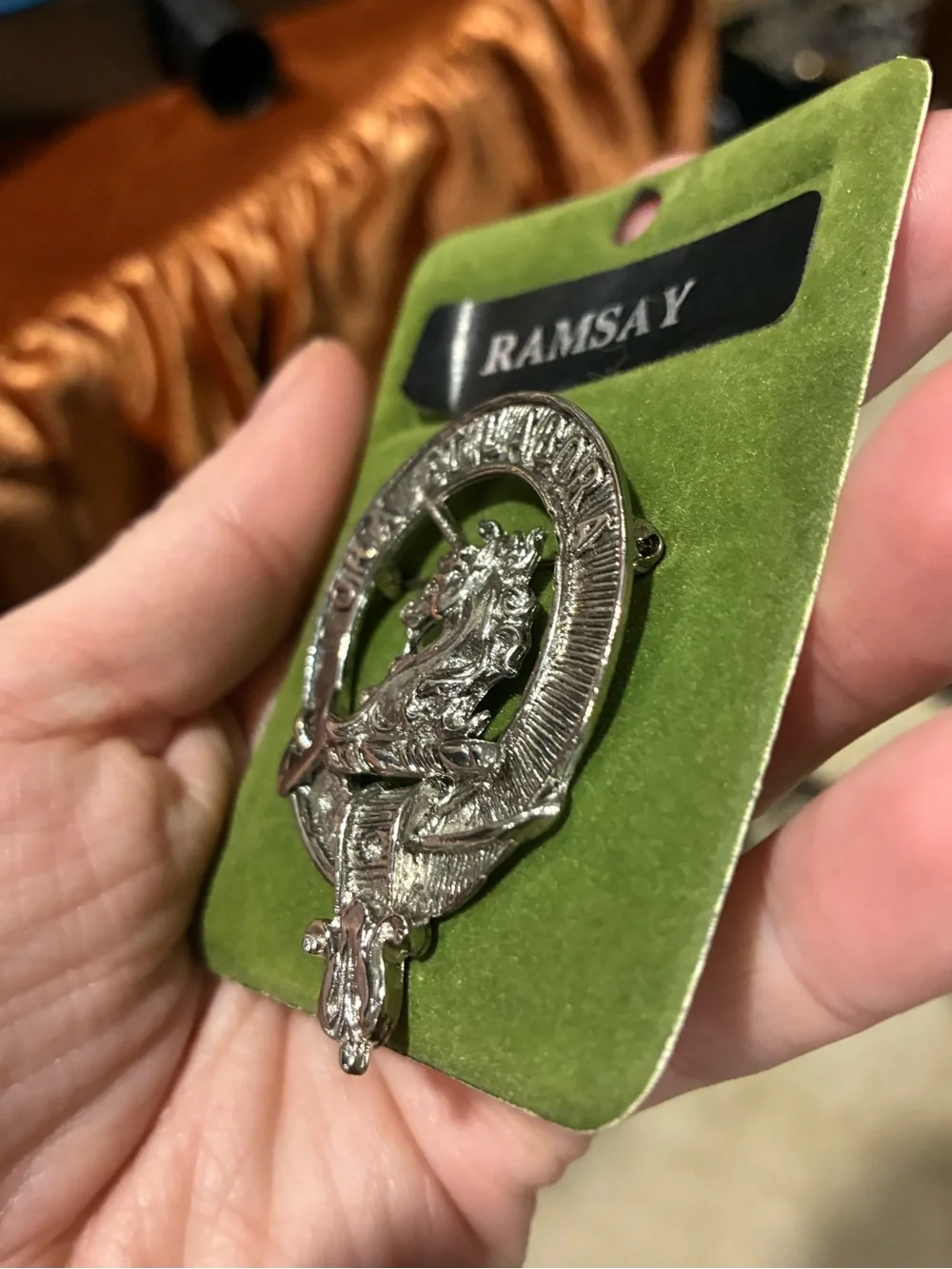 Vintage Dead Stock Ramsay Scottish Clan Brooch